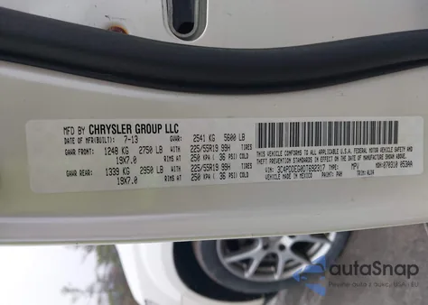 2013 Dodge Journey R/T from USA, damaged, VIN 3C4PDDEG0DT692317